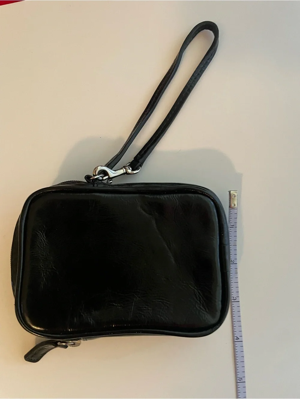 Coach Y2K Black Patent Leather Mini pouch/wristlet.